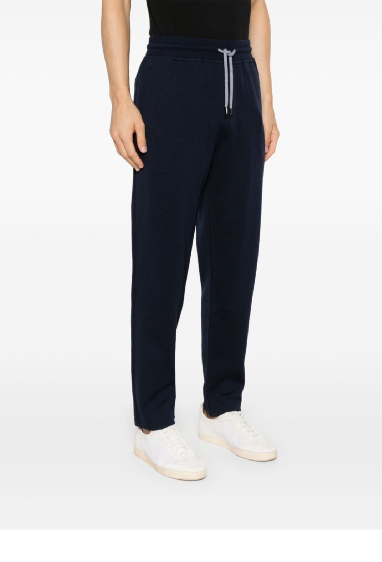 Brunello Cucinelli Relaxed Fit Long Drawstring Trousers In Black