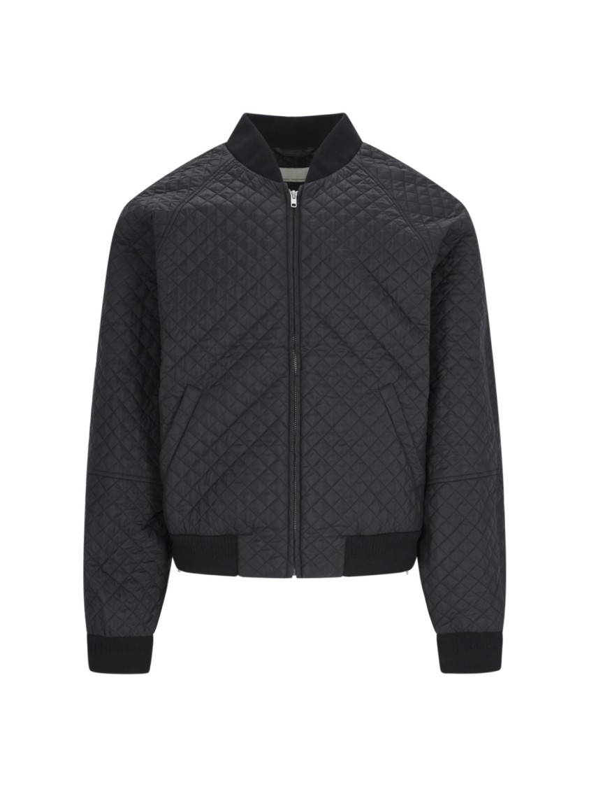 Random Identities Quilted Jacket With Ribbed Cuffs And Hem