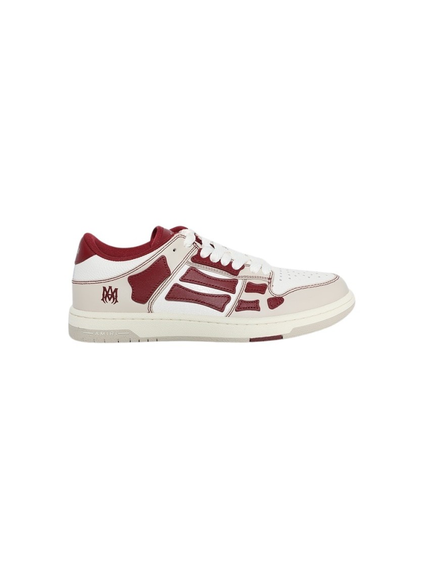 Amiri Skel Low Top Sneakers With Monogram Print In White