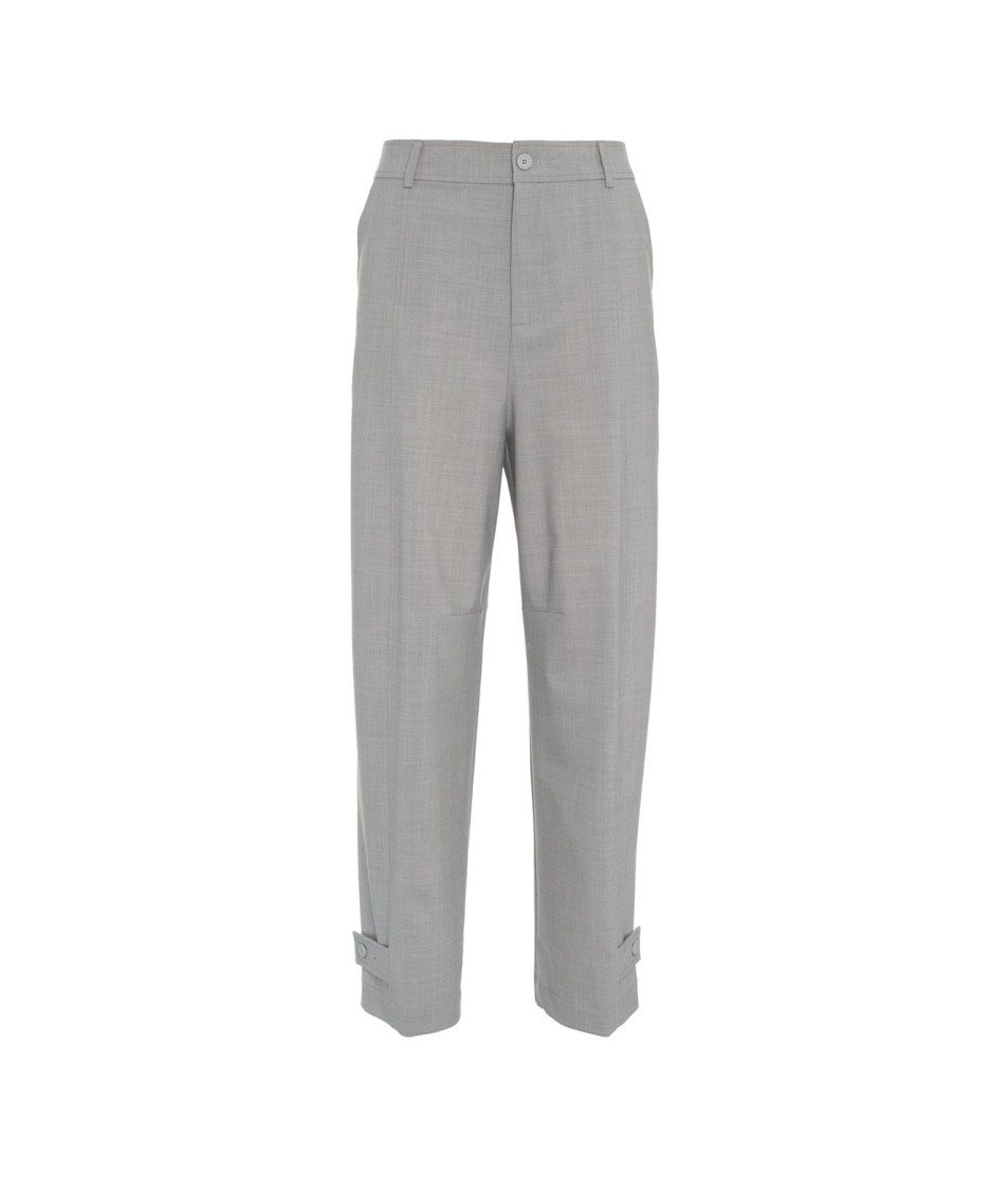 SEMICOUTURE SEMI COUTURE WIDE LEG PANTS WITH BUTTON DETAILS