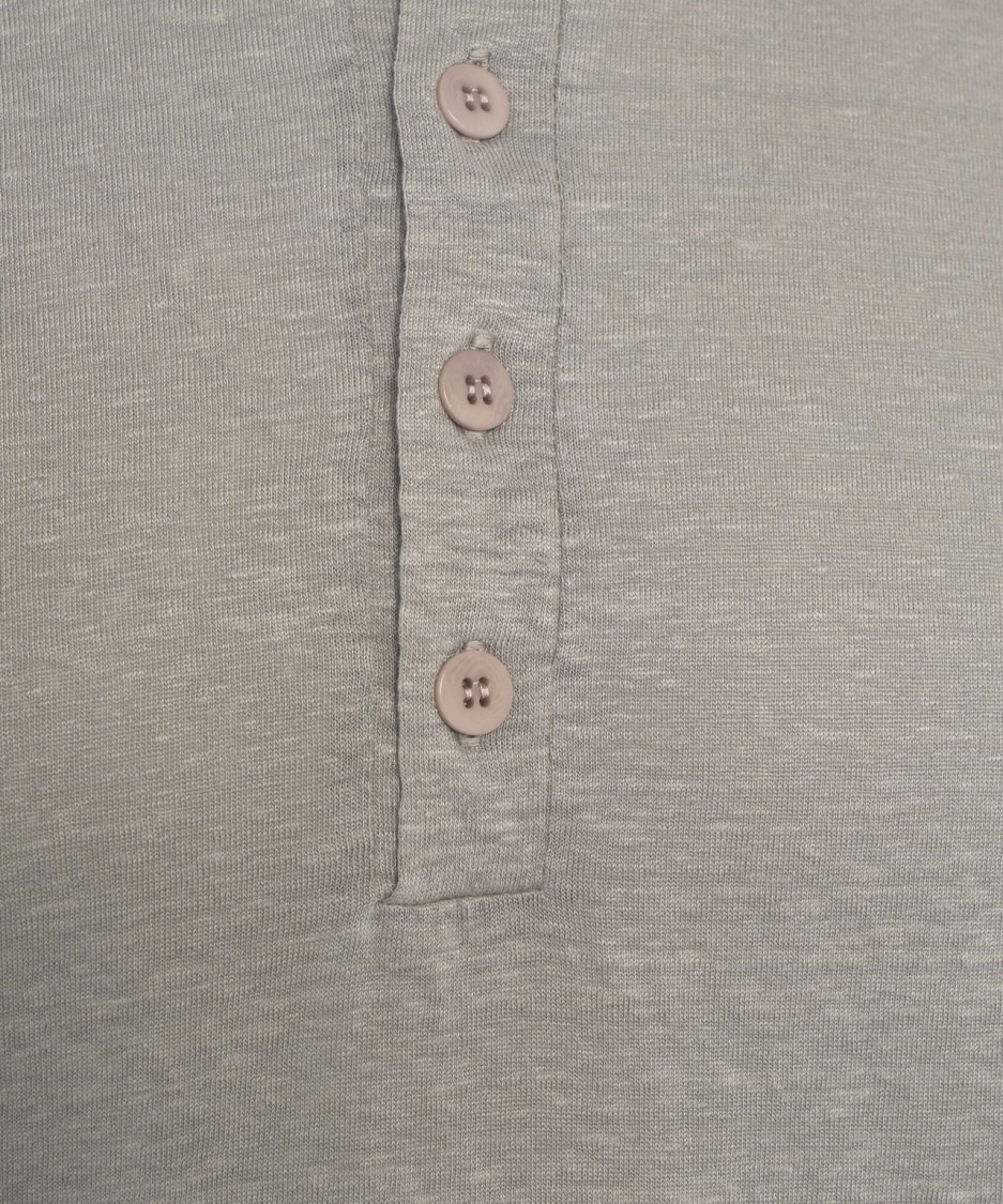 Daniele Fiesoli Linen Blend Longsleeve Shirt With Ribbed Collar