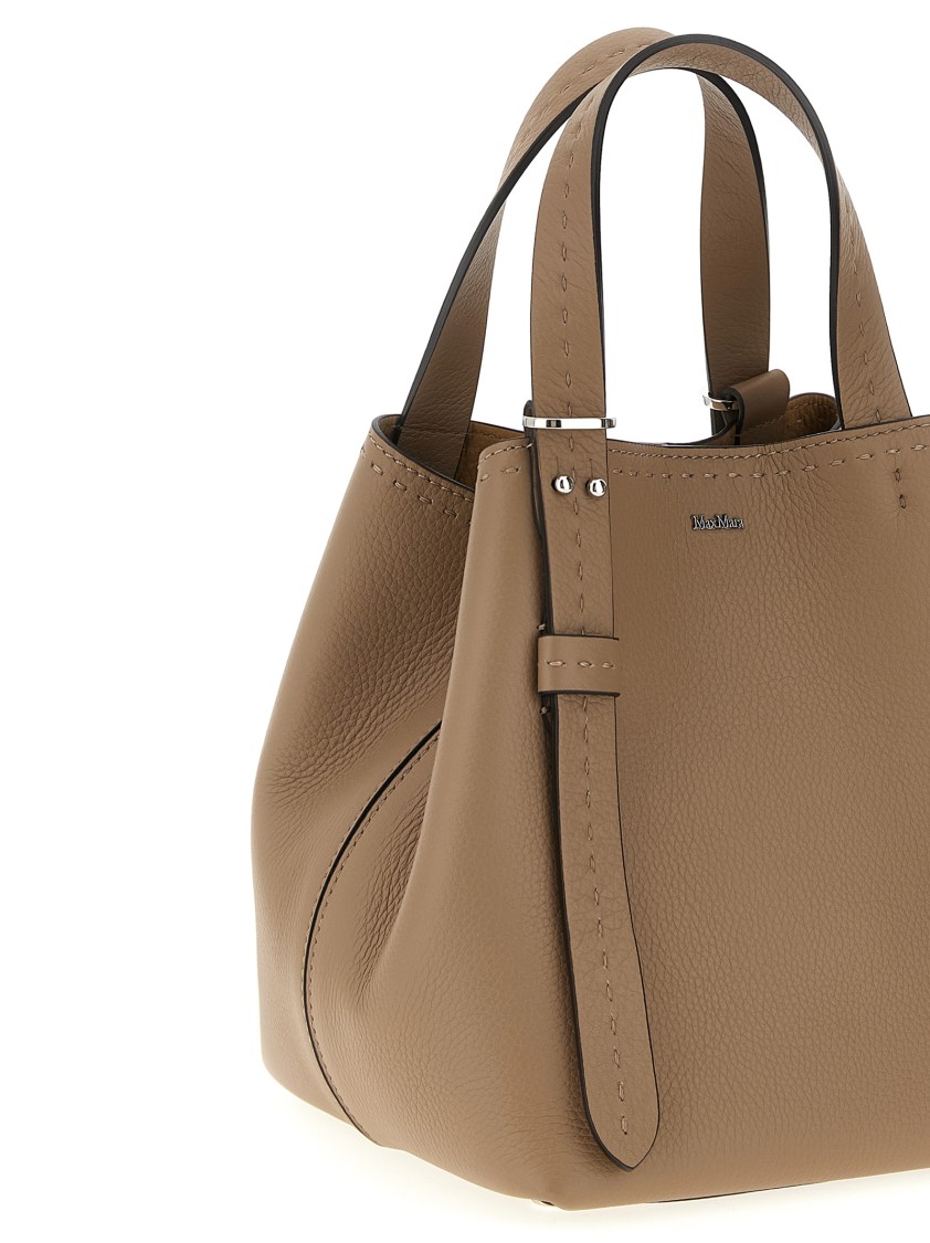 Max Mara Grey Archetipo Extra Small Handbag In Brown