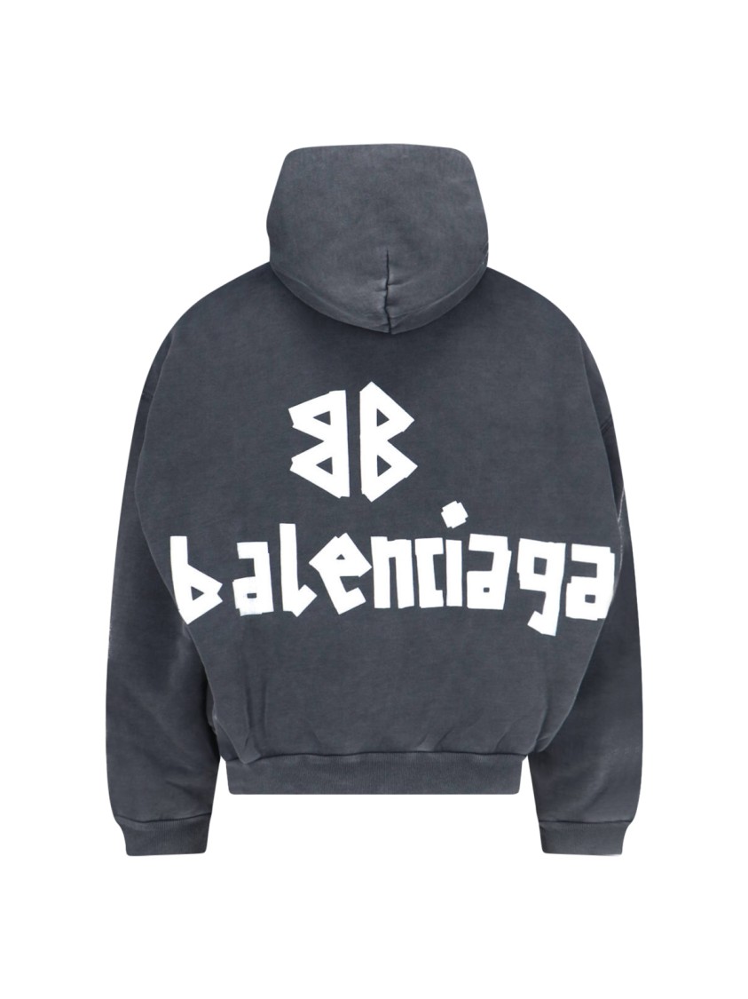 BALENCIAGA BALENCIAGA "TAPE TYPE" HOODIE – OLIVE GREEN 