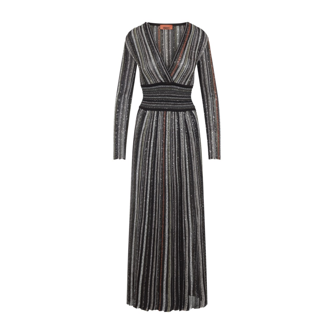 Missoni Viscose Maxi Dress With Lurex Detail In Gray