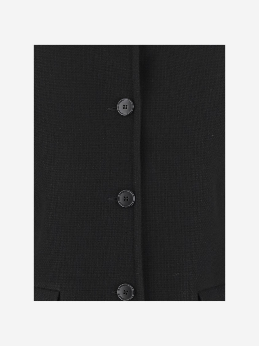 Fit F.it Viscose Blend Single Breasted Coat In Black