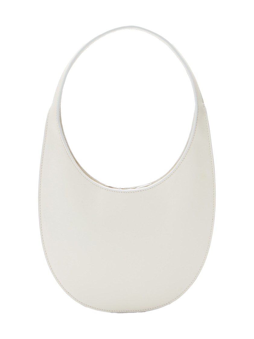 COPERNI COPERNI CURVED WHITE LEATHER HANDBAG 