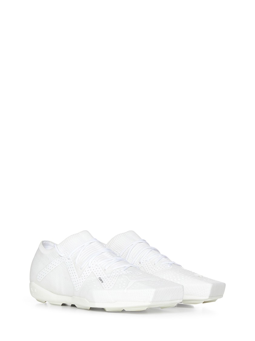 Coperni Minimalist White Sneakers With Unique Square Toe In White