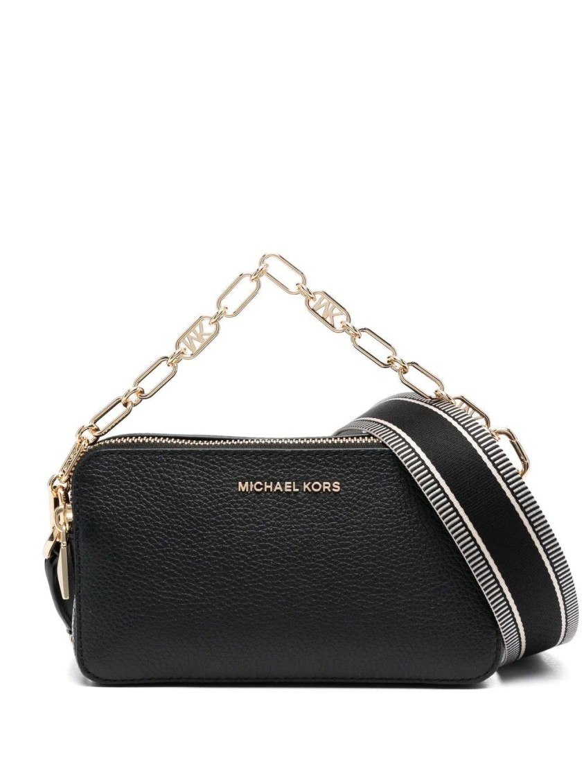 Michael Kors Small Double Zip Crossbody In Black