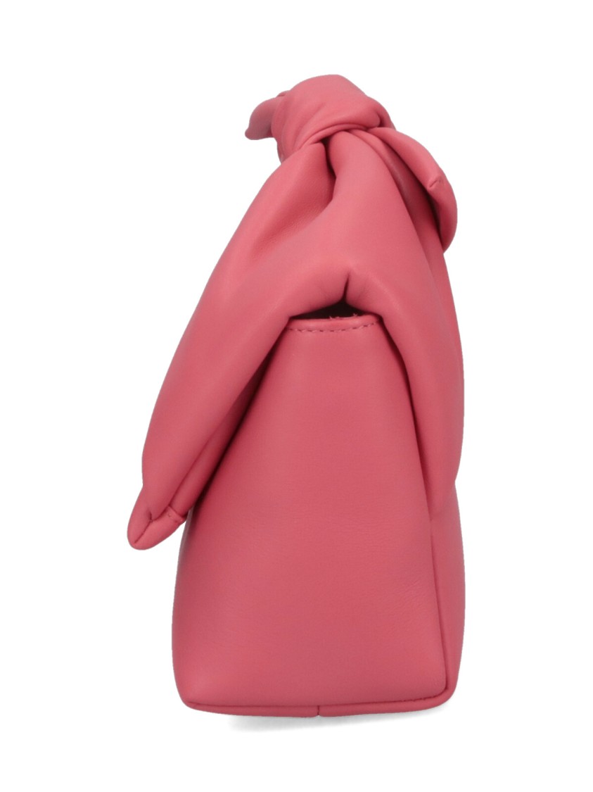 Jw Anderson Twister Midi Bow Leather Top-handle Bag