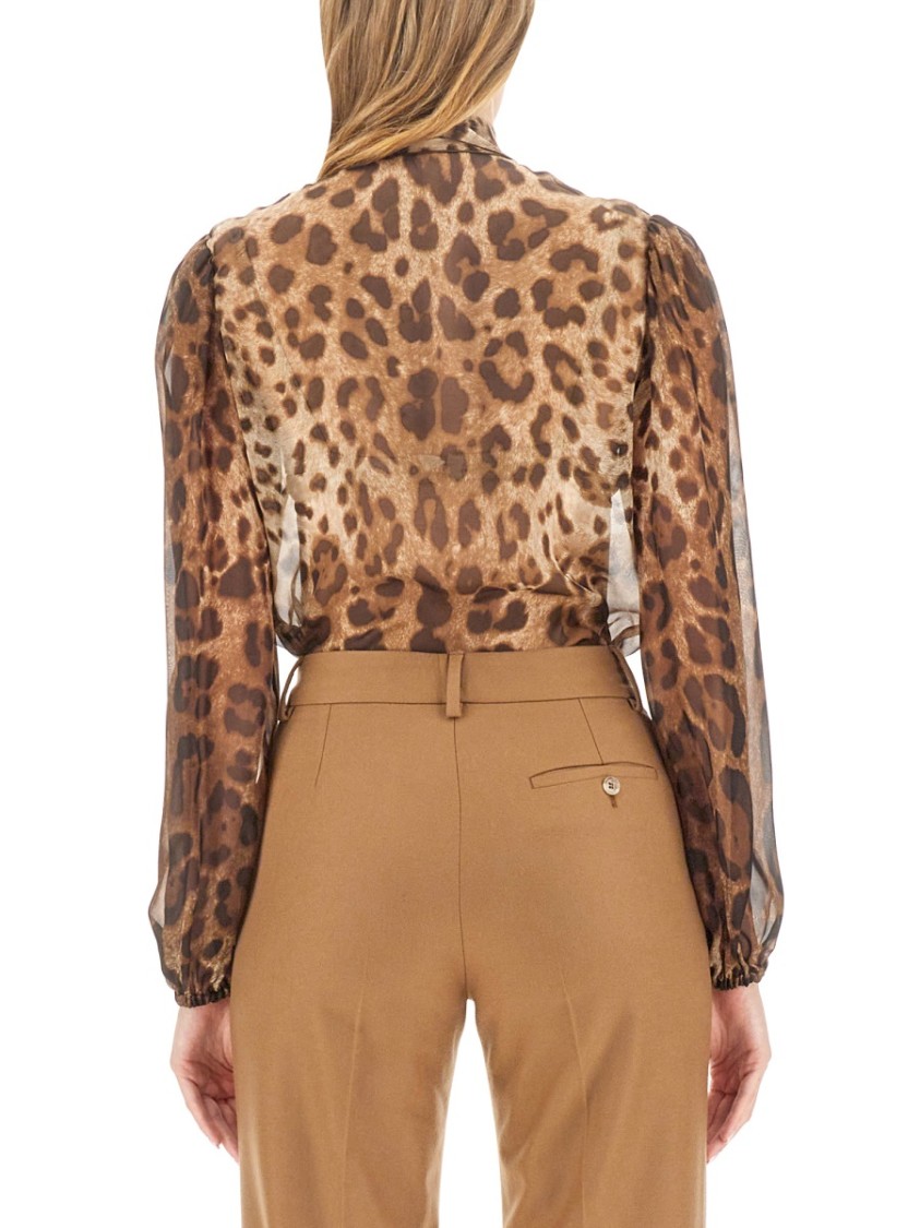 Dolce & Gabbana Luxurious Satin Shirt In Brown