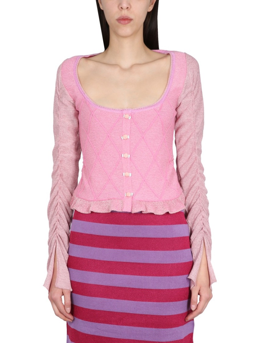 Shop Cormio Ruffled Sleeves Cardigan