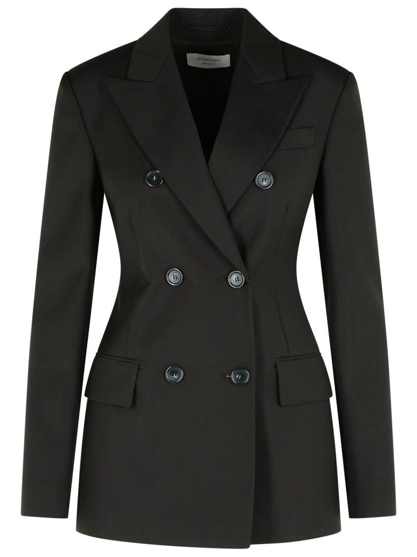 Sportmax Adamo Virgin Wool Blazer In Black