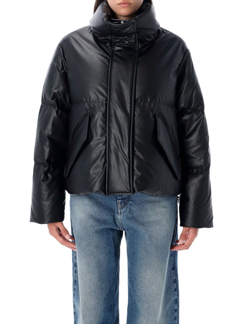 Mm6 Maison Margiela Mm6 By Maison Margiela Embroidered Puffer Jacket In Black