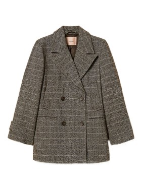 Twin-Set Lamé Thread Coat Fur & Shearling | THE LIST