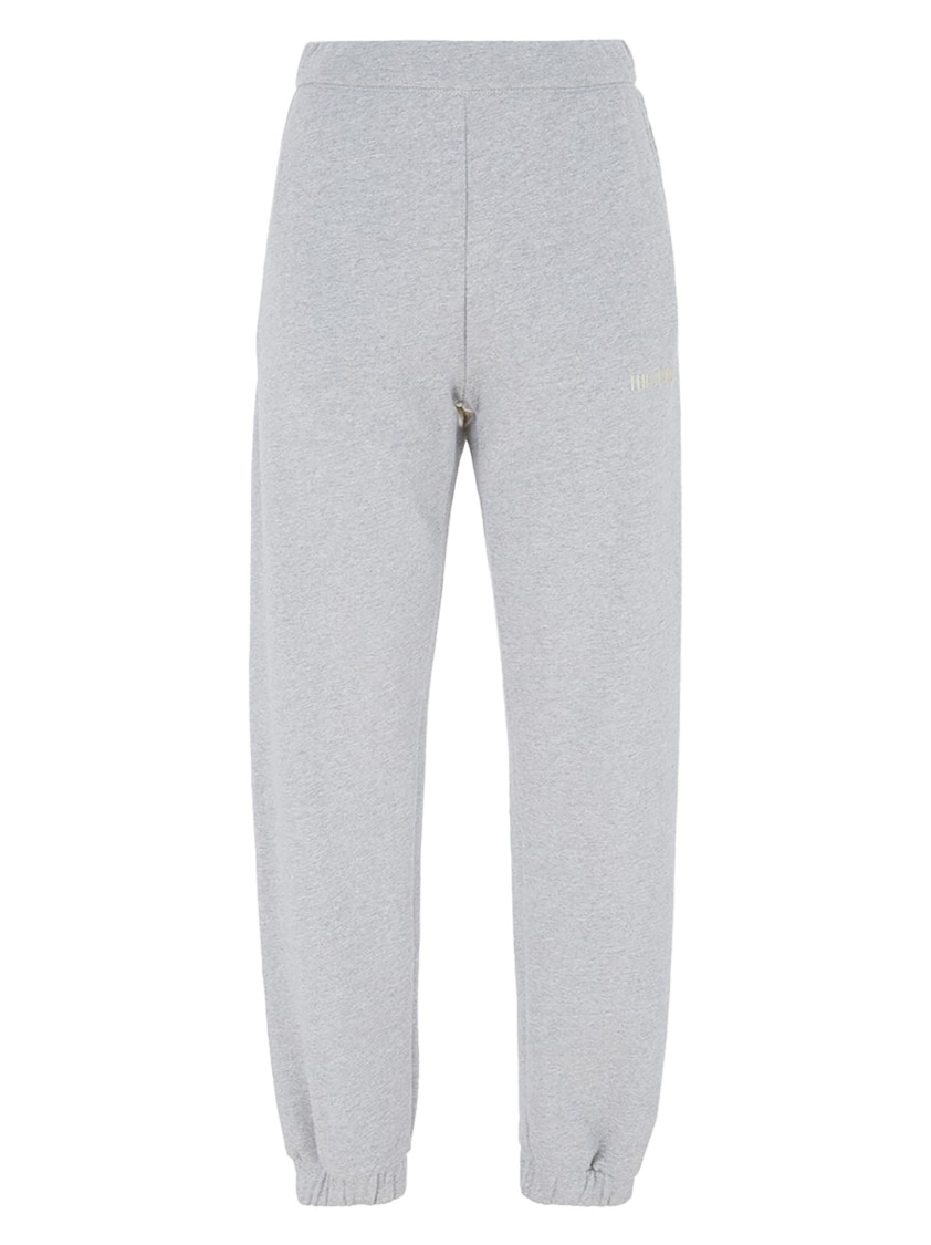 ATTICO THE ATTICO RELAXED FIT GREY MELANGE JOGGERS