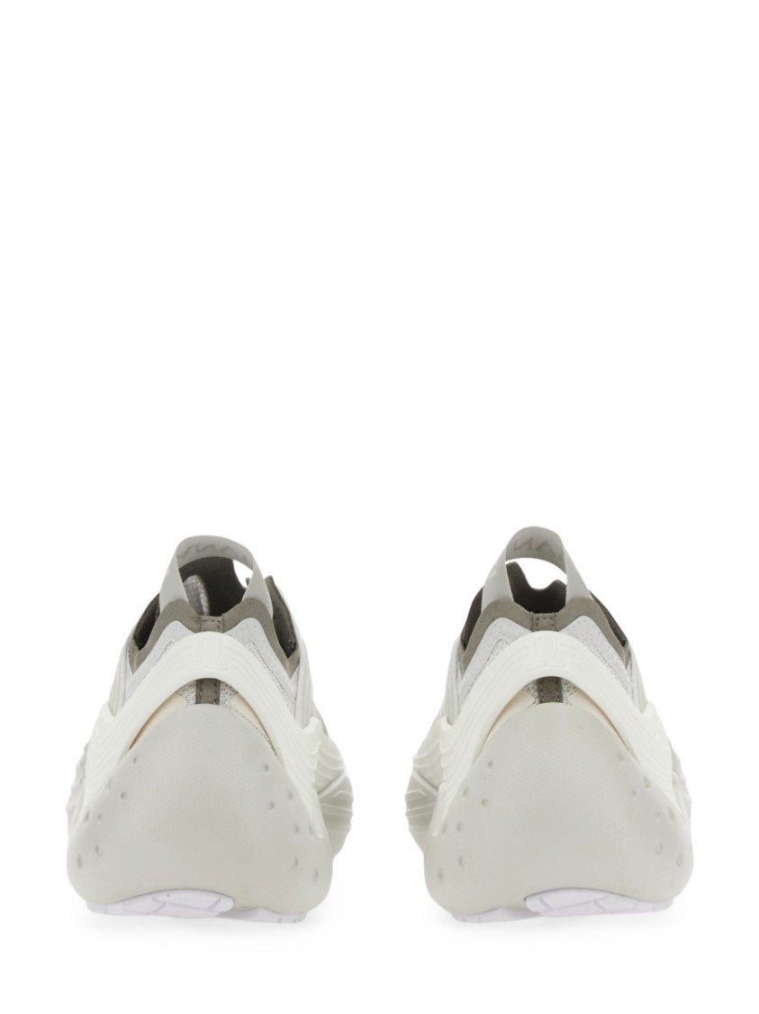 Shop Lanvin Flash-x Mesh Upper Sneakers With Textured Panels In White
