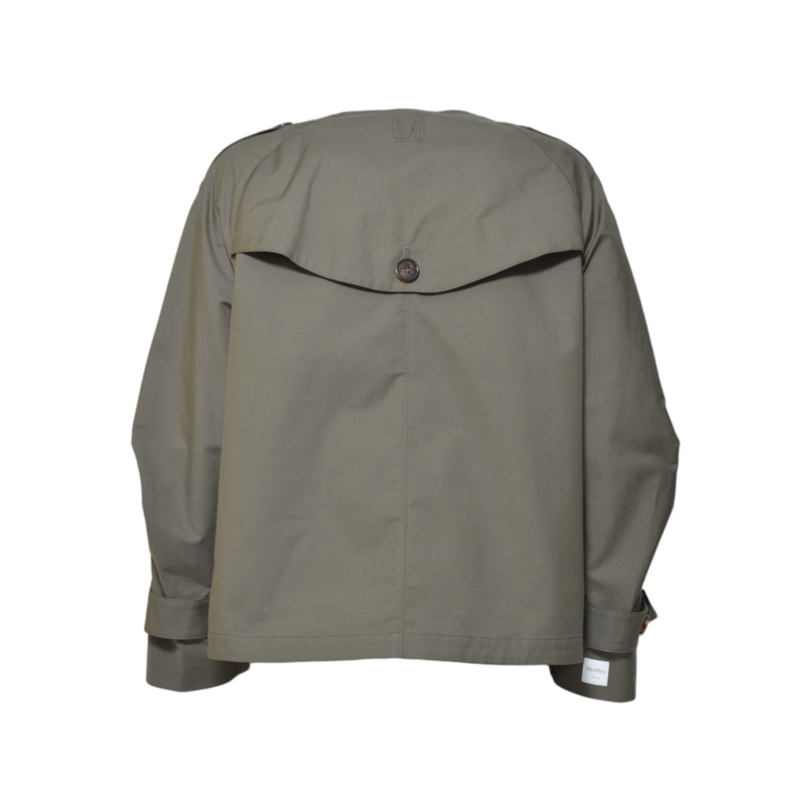Max Mara Green Jim Trench Coat In Drip-free Twill In Green