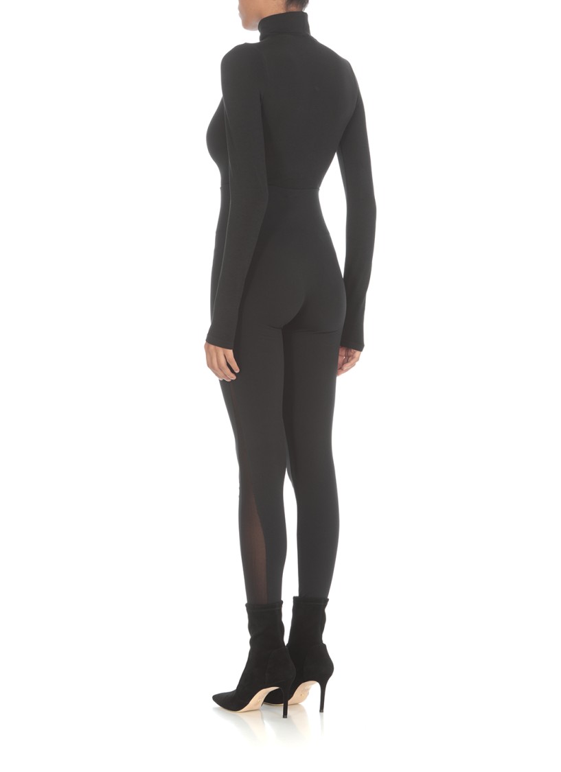 Wolford Seamless Fitted Turtleneck Long-sleeved Top In Black