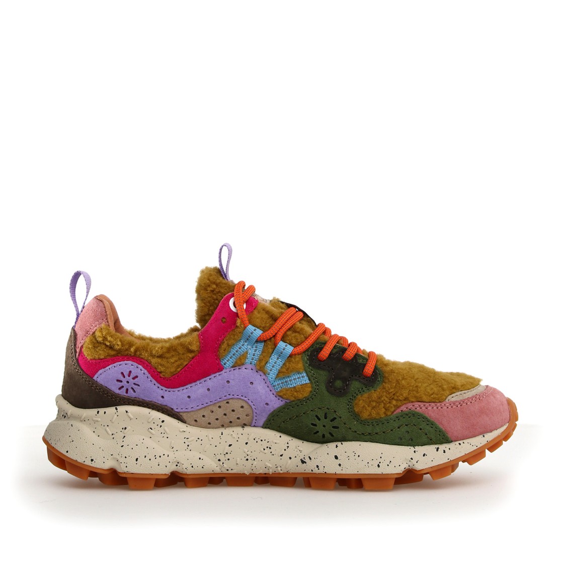 Flower Mountain Yamano 3 Teddy Trainers In Multicolor