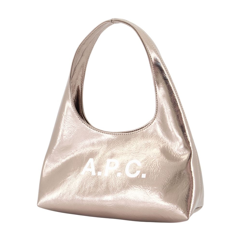 Apc Metallic Top-handle Shoulder Bag In Neutral