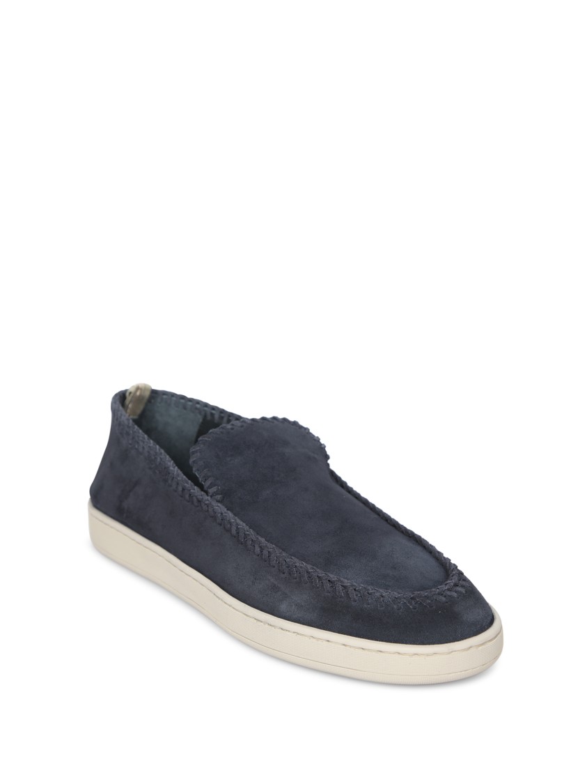 Officine Creative Herbie 001 Loafers In Black Suede In Blue
