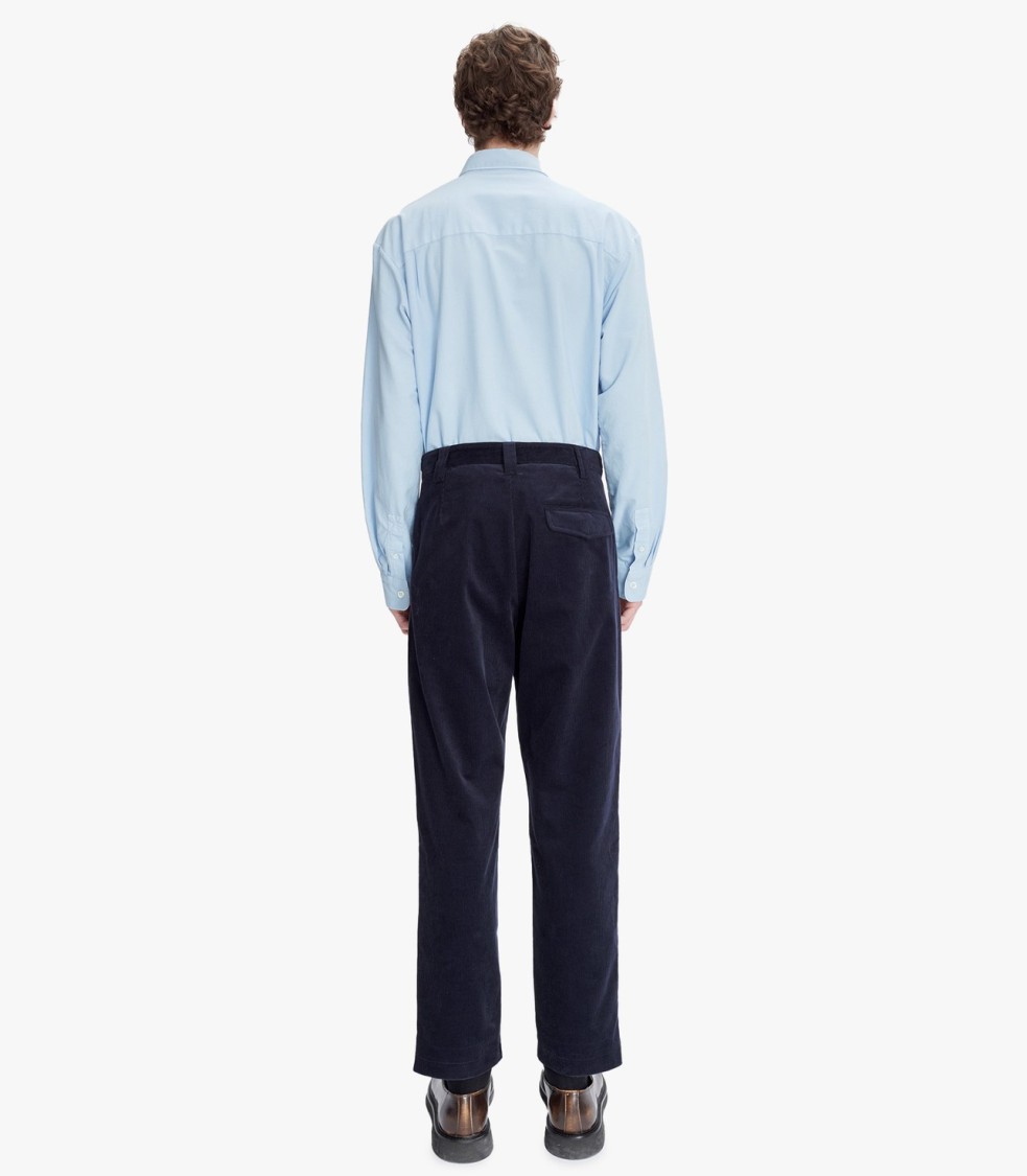 Apc A.p.c. Button-down Shirt In Bleu Clair With Logo In Blue