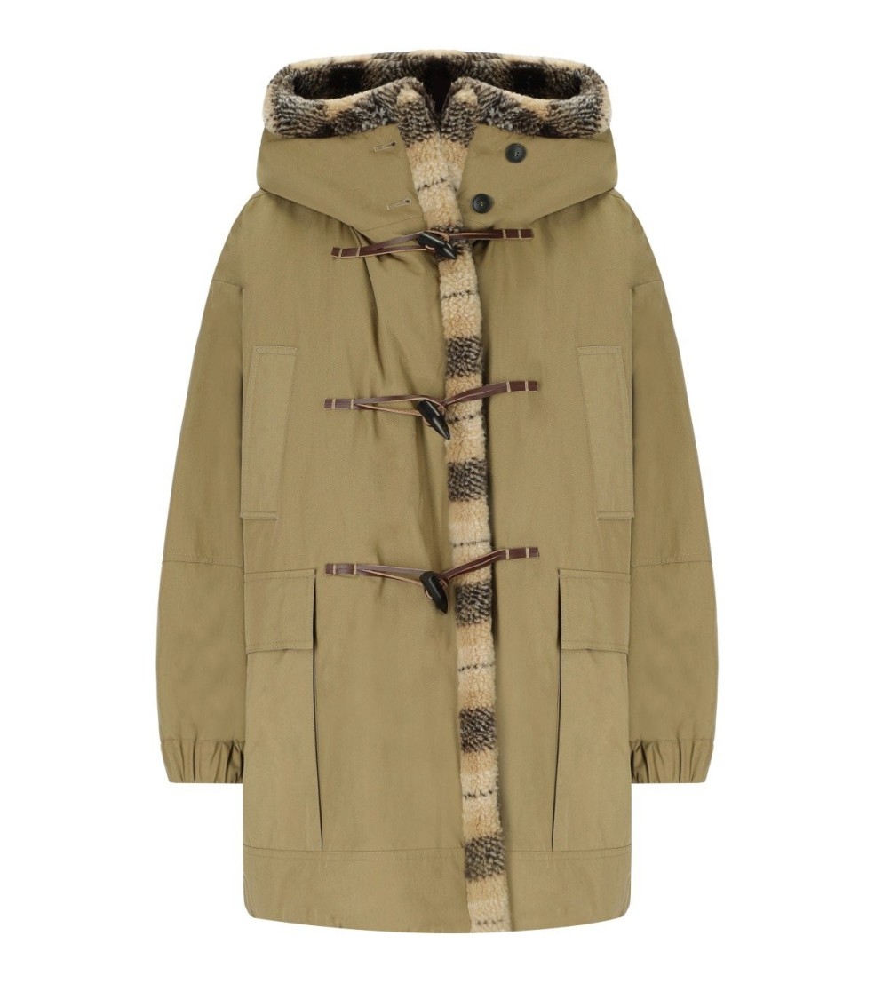 Shop Max Mara Susa Beige Parka In Neutrals
