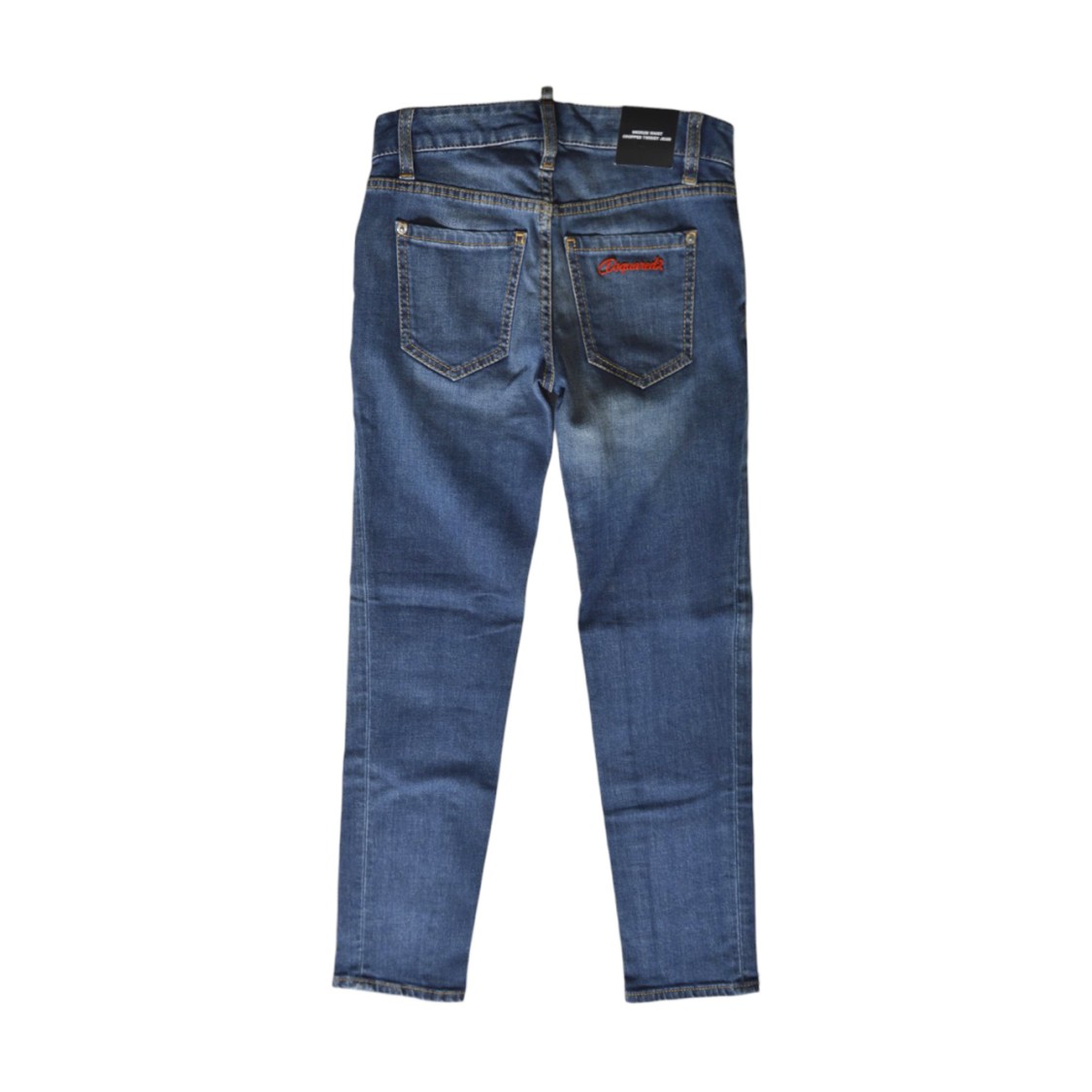 デニム・ジーパン Dsquared2 Blue Mid-Rise Cropped Twiggy Jeans Dsquared2 Blue Mid-Rise Cropped Twiggy Jeans | THE LIST