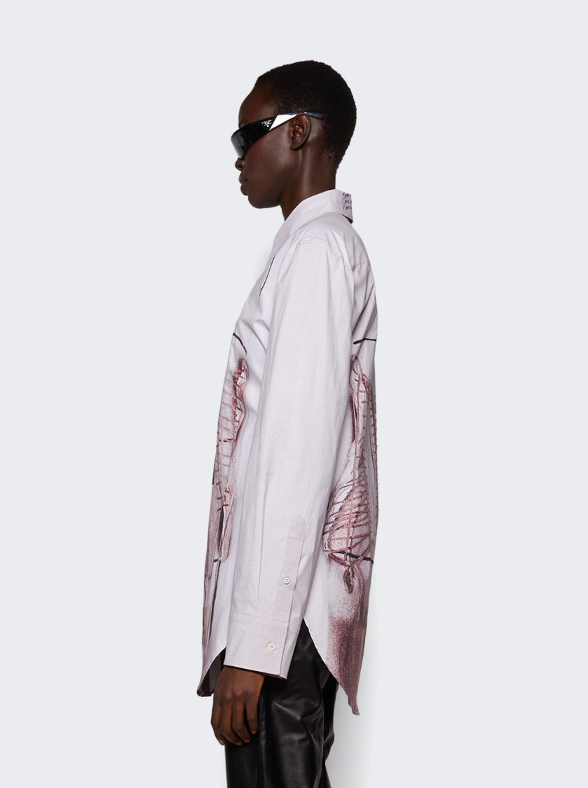 Jean Paul Gaultier Illusion Collared Graphic Print Shirt