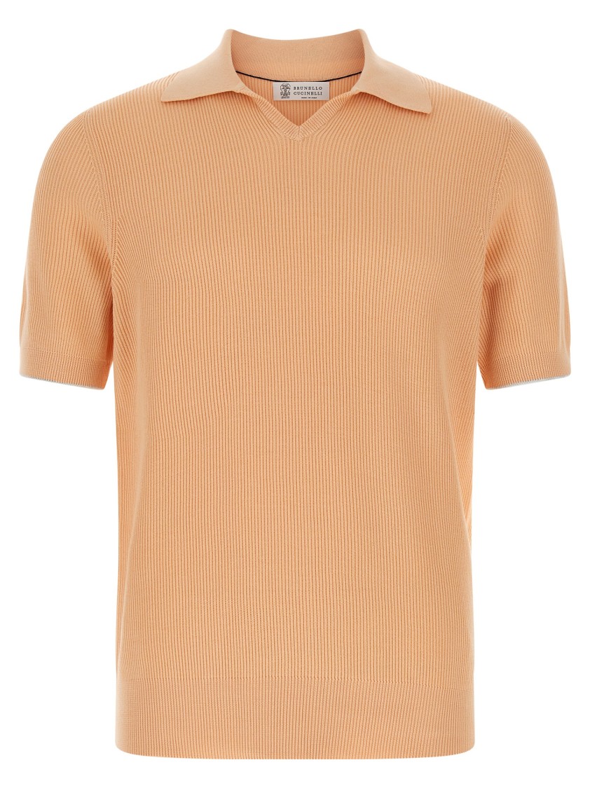Brunello Cucinelli Ribbed Cotton Knit Polo Shirt | THE LIST