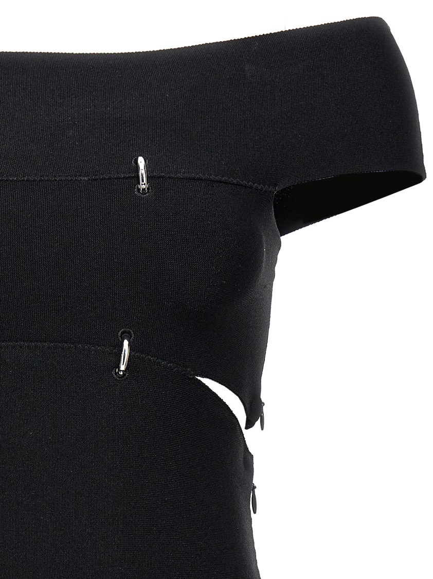 Alexander Mcqueen Lex Sliced Top Ld32 In Black