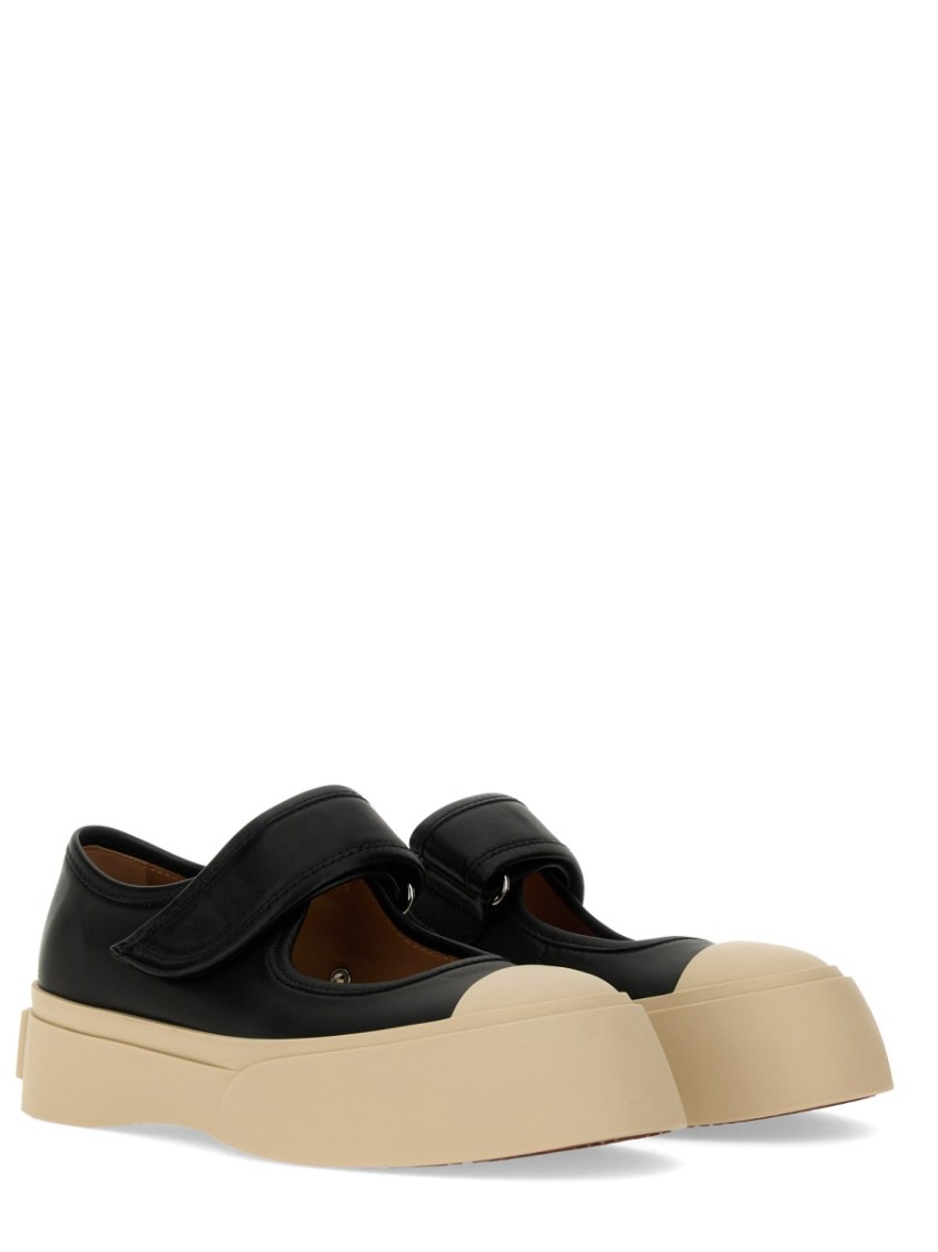Shop Marni Mary Jane Sneakers In Black