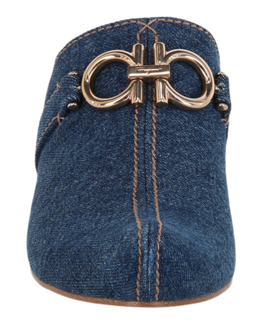 サンダル・ミュール Ferragamo Phobos Denim Mules Ferragamo Womens Phobos Denim Mules | eBay