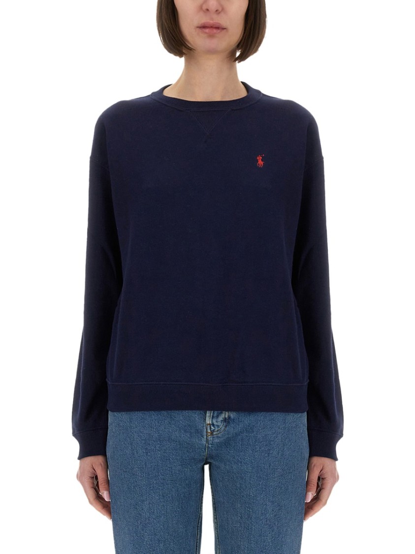 Polo Ralph Lauren Crew Neck Sweatshirt With Subtle Logo Detail