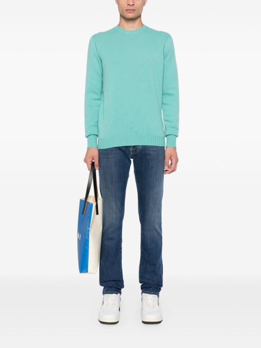 Jacob Cohen Slim Faded Effect Jeans With Belt Loops In Blue
