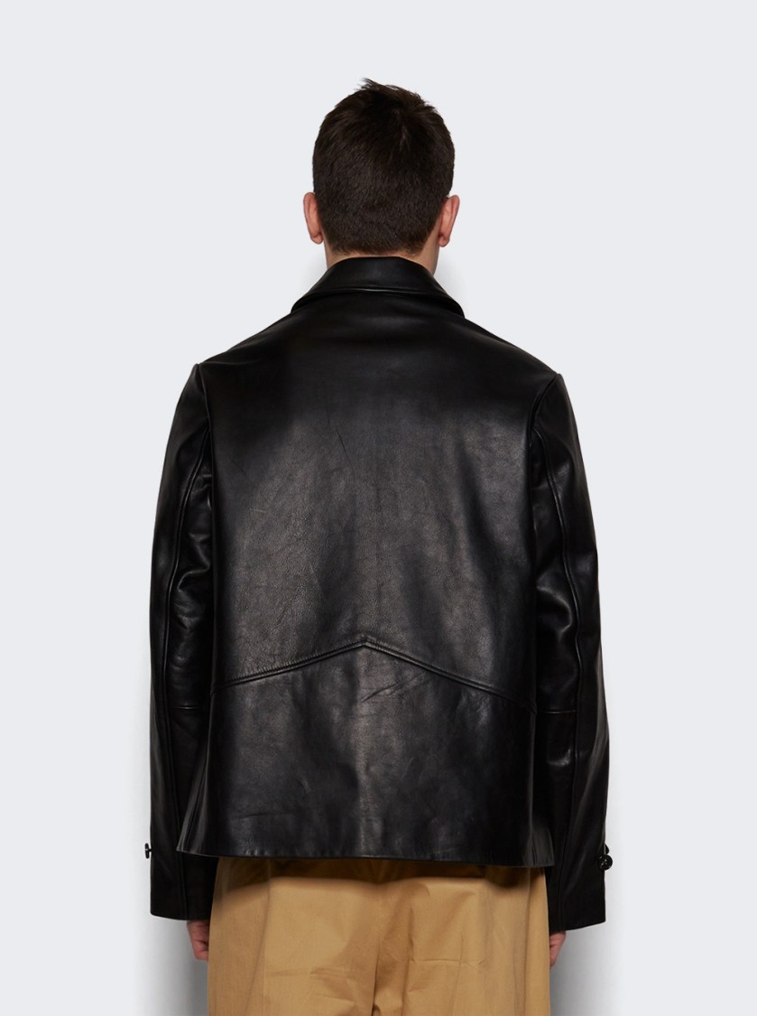 Bode Button-up Leather Jacket