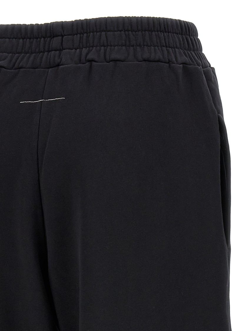 Mm6 Maison Margiela Mm6 By Maison Margiela High-waisted Brushed Cotton Joggers In Black