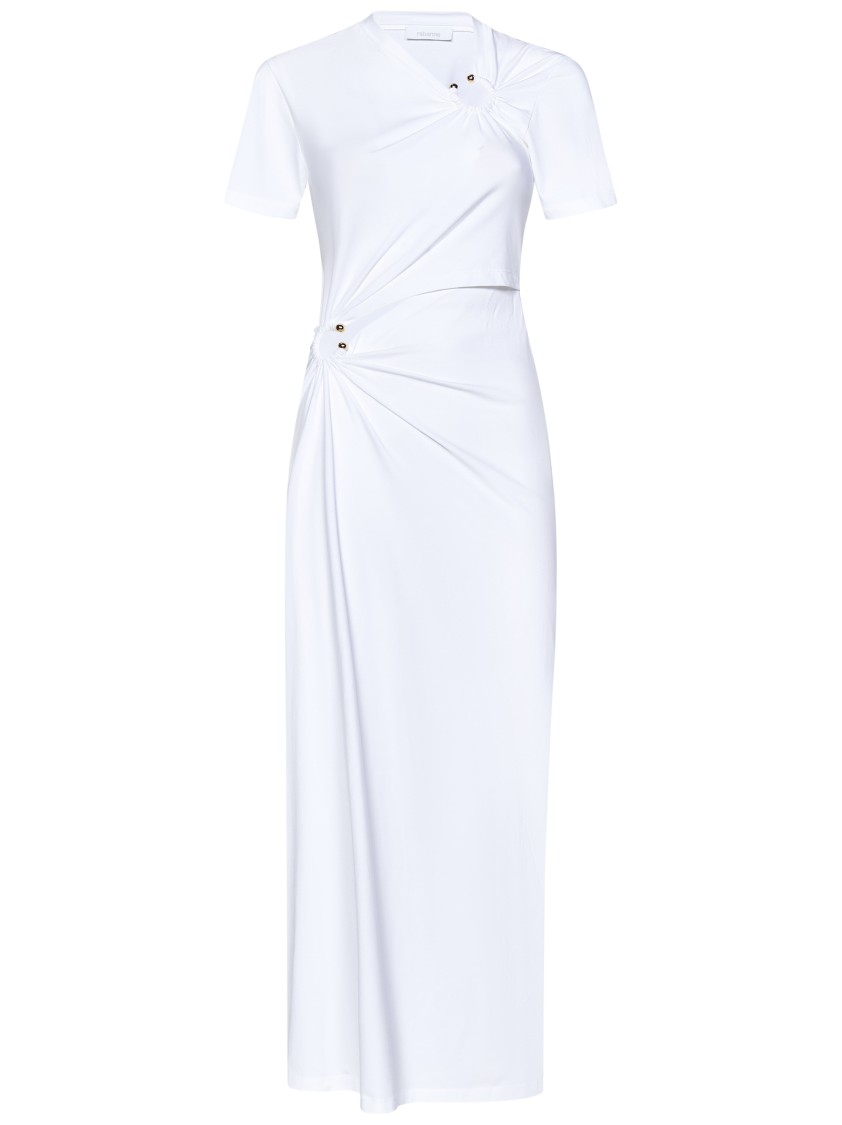 Shop Rabanne Maxi Dress With Piercing And Cut-out Details