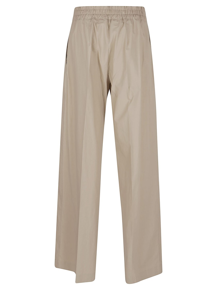 P.A.R.O.S.H PAROSH STRAIGHT-LEG TROUSERS WITH HIGH WAIST AND POLISHED DRAPING