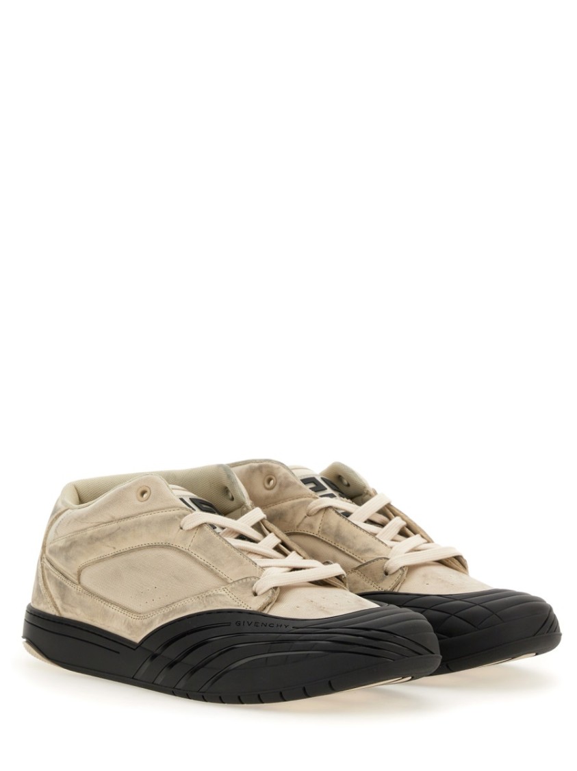 Givenchy Fabric And Leather Sneakers With Intentional Dirties
