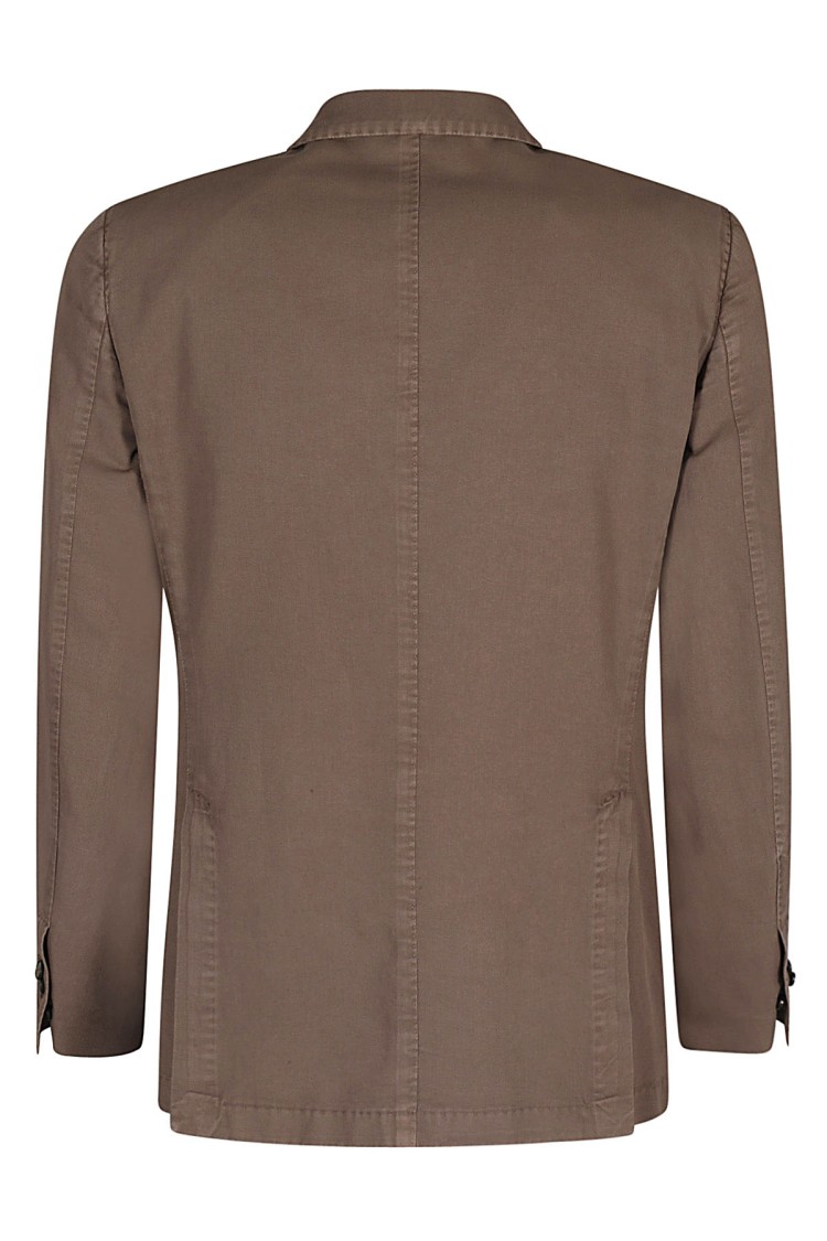 Santaniello Giacca Cotone Icegab Gabardina Doppio Ritorto In Ice Cotton High Twist In Brown