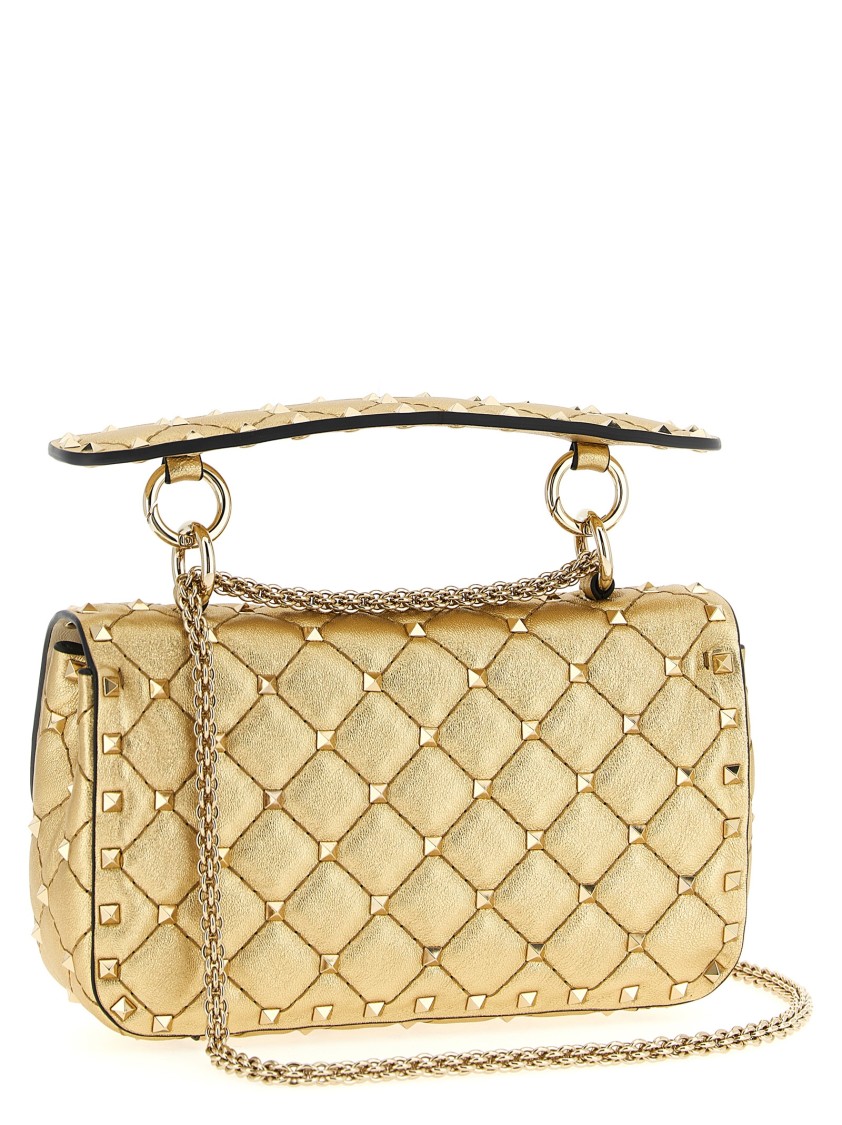Valentino Garavani Rockstudspike' S Shoulder Bag In Gold