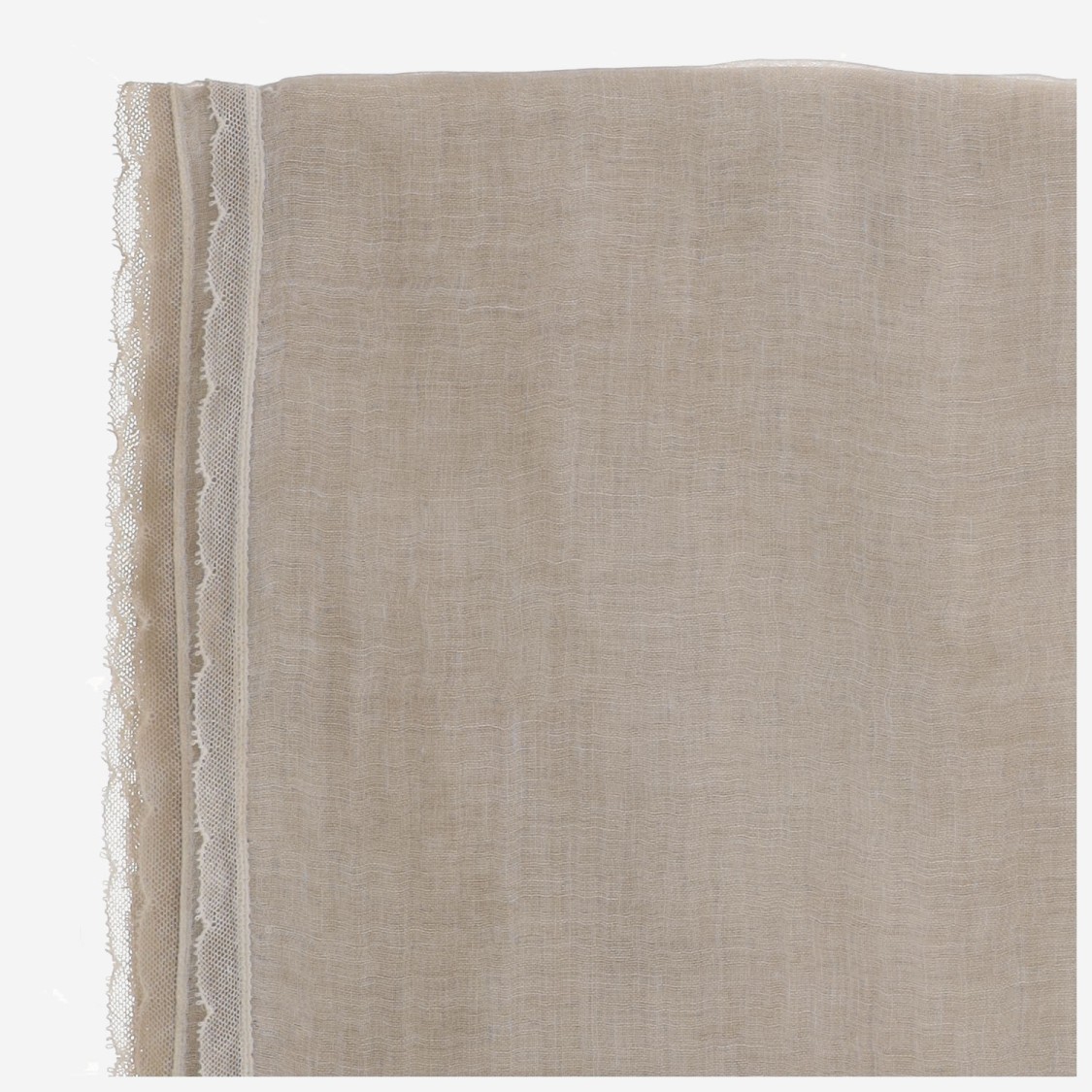 Faliero Sarti Rectangular Cashmere Blend Scarf With Lurex Accents In Neutrals
