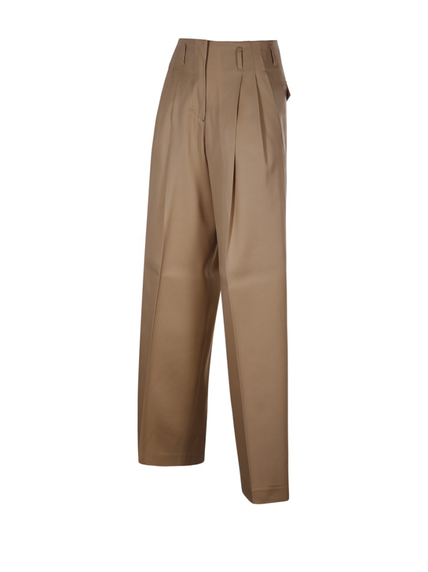 Shop Golden Goose Pant Wide Leg In Brown