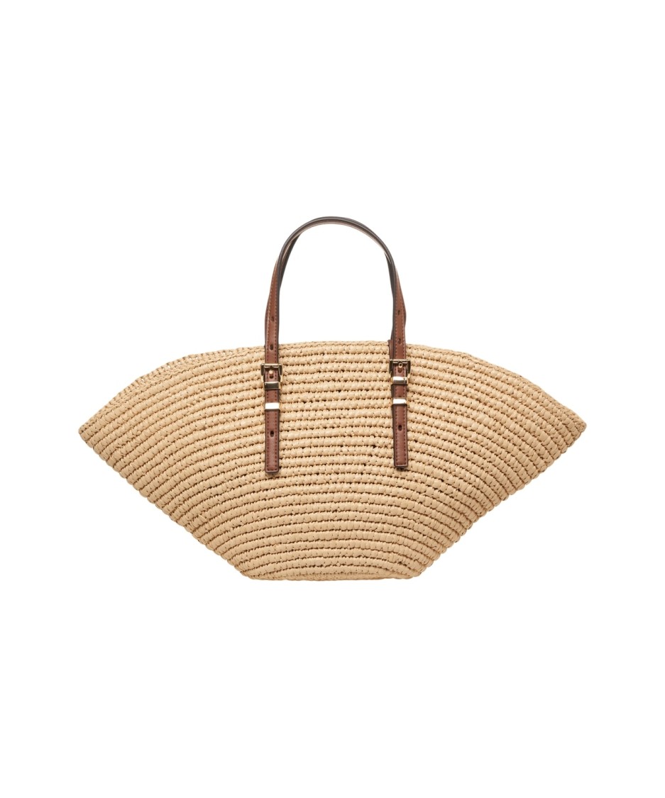 Shop Michael Kors Small Straw Shopper 'isa'