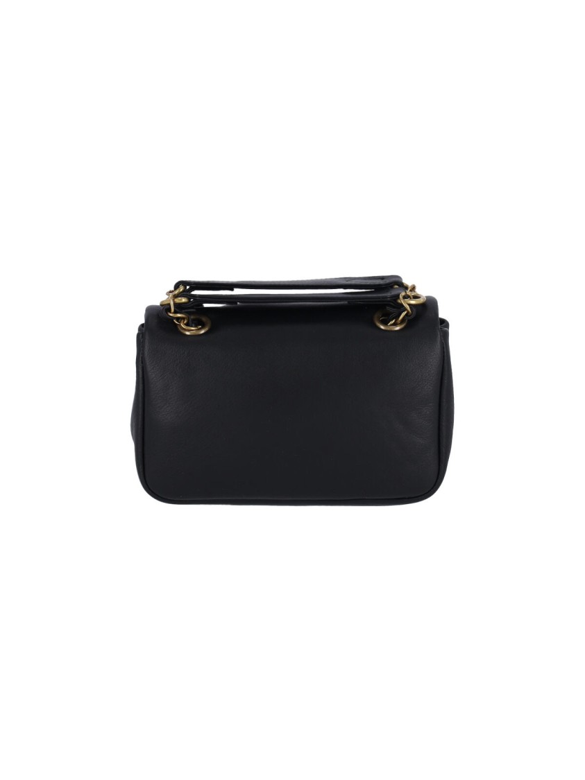 Vivienne Westwood Structured Leather Shoulder Bag With Gold-tone Accents