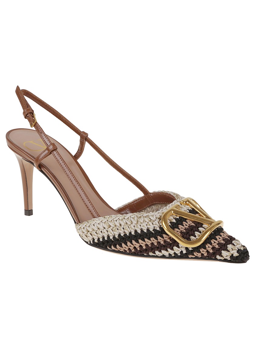 Valentino Vlogo Signature Slingback Pumps