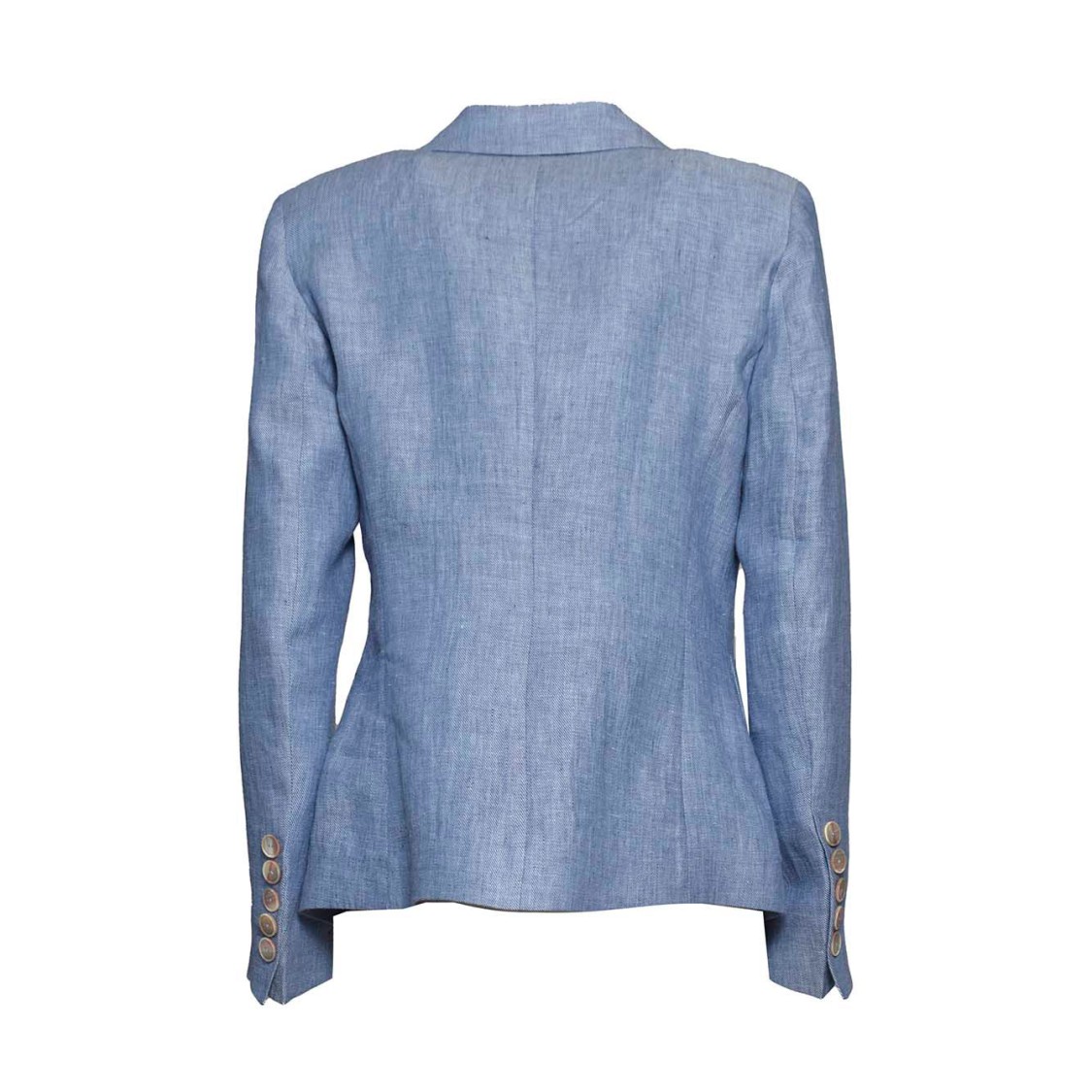 BARBA NAPOLI BARBA BLAZER JAQUELINE SINGLE BREASTED IN LIGHT BLUE LINEN