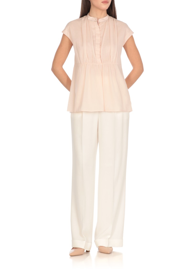 Peserico Pink Cotton Blouse In Pink