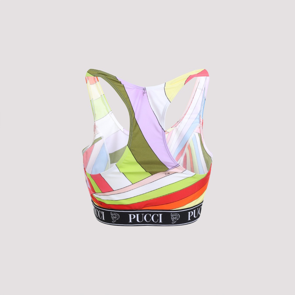 Pucci Multicolor Racerback Top With Signature Pattern In Multicolor